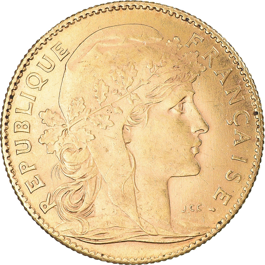 Coin, France, Marianne, 10 Francs, 1914, Paris, AU(50-53), Gold, KM:846