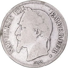 Moneda, Francia, Napoleon III, 2 Francs, 1968, Paris, BC, Plata, KM:807.1