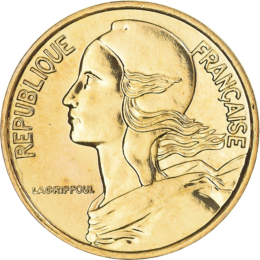 Munten, Frankrijk, Marianne, 5 Centimes, 2001, Paris, FDC, Aluminum-Bronze