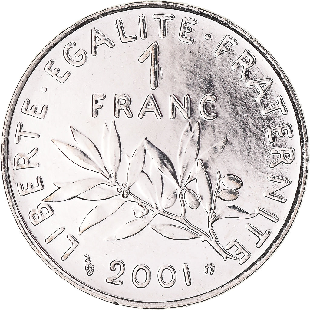 Coin, France, Semeuse, Franc, 2001, Paris, MS(65-70), Nickel, KM:925.1