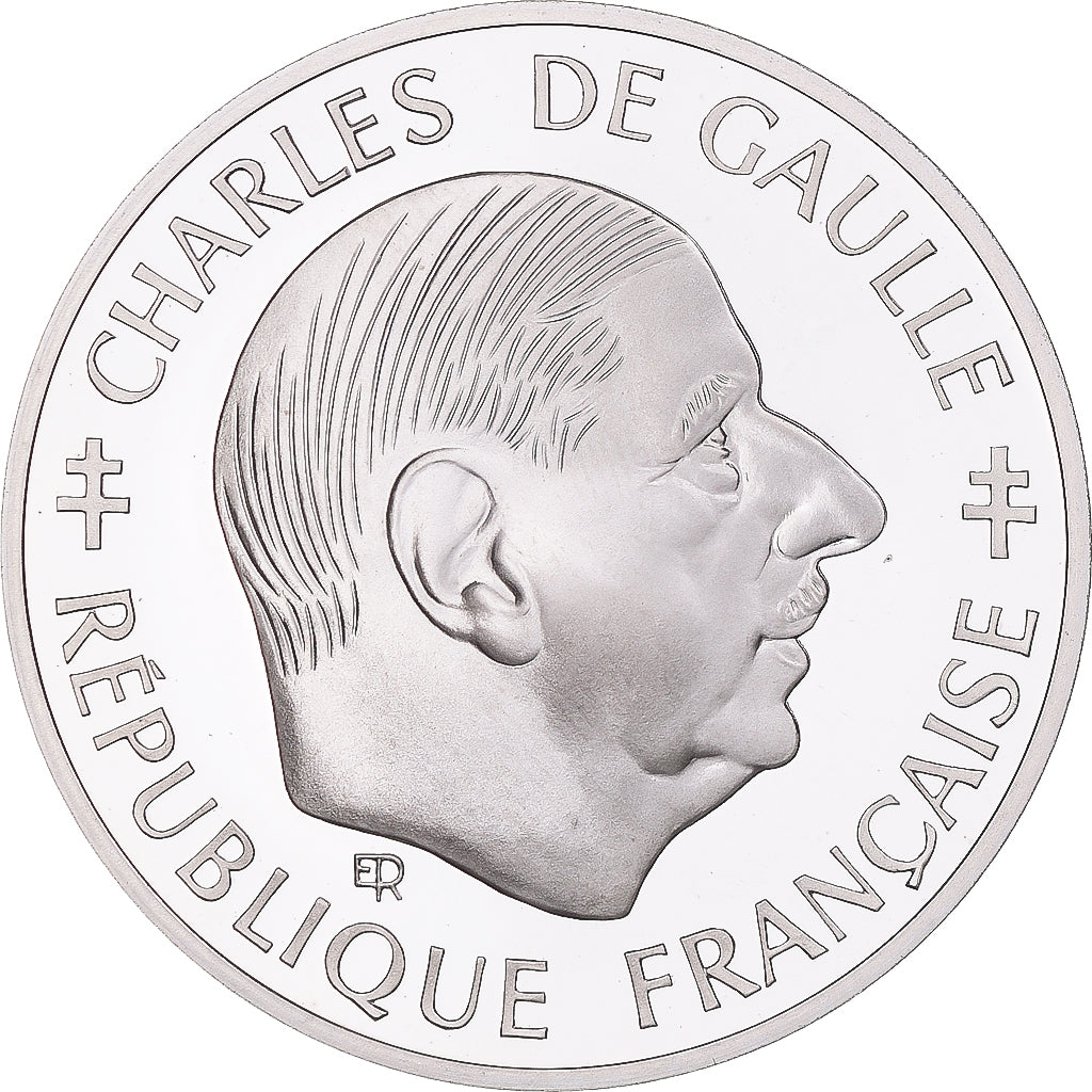 Moneta, Francia, Charles de Gaulle, Franc, 1988, Paris, Proof, SPL, Argento