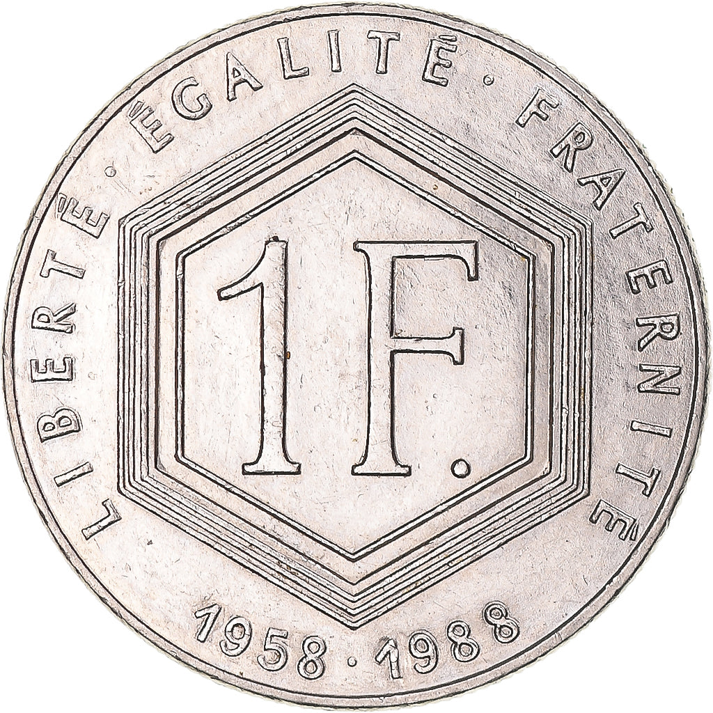 Coin, France, Charles de Gaulle, Franc, 1988, Paris, sans différents