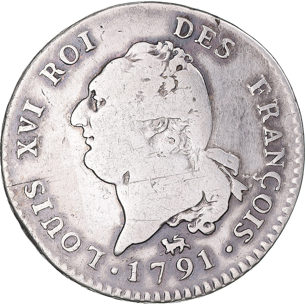 Moeda, França, Louis XVI, 30 sols françois, 30 Sols, 1791, Paris, VF(30-35)