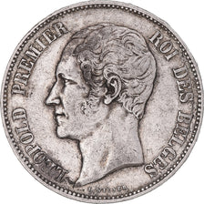 Moneda, Bélgica, Leopold I, 5 Francs, 5 Frank, 1853, MBC, Plata, KM:17
