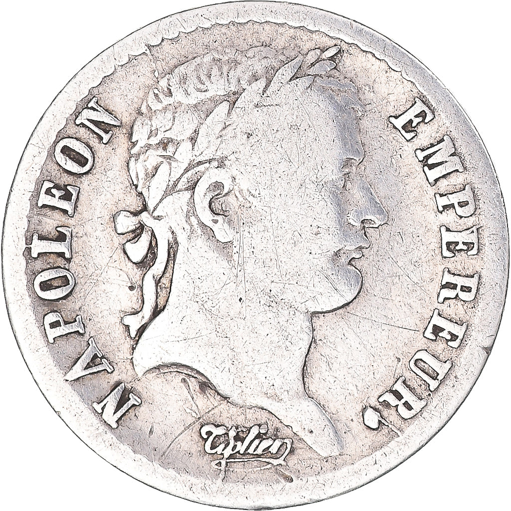 Moneda, Francia, Napoléon I, 1/2 Franc, 1812, Paris, BC+, Plata, KM:691.1