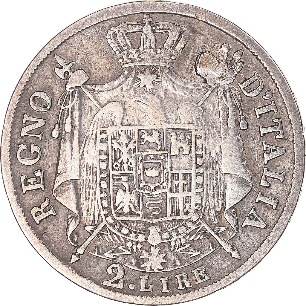 Moneta, STATI ITALIANI, KINGDOM OF NAPOLEON, Napoleon I, 2 Lire, 1813, Venice