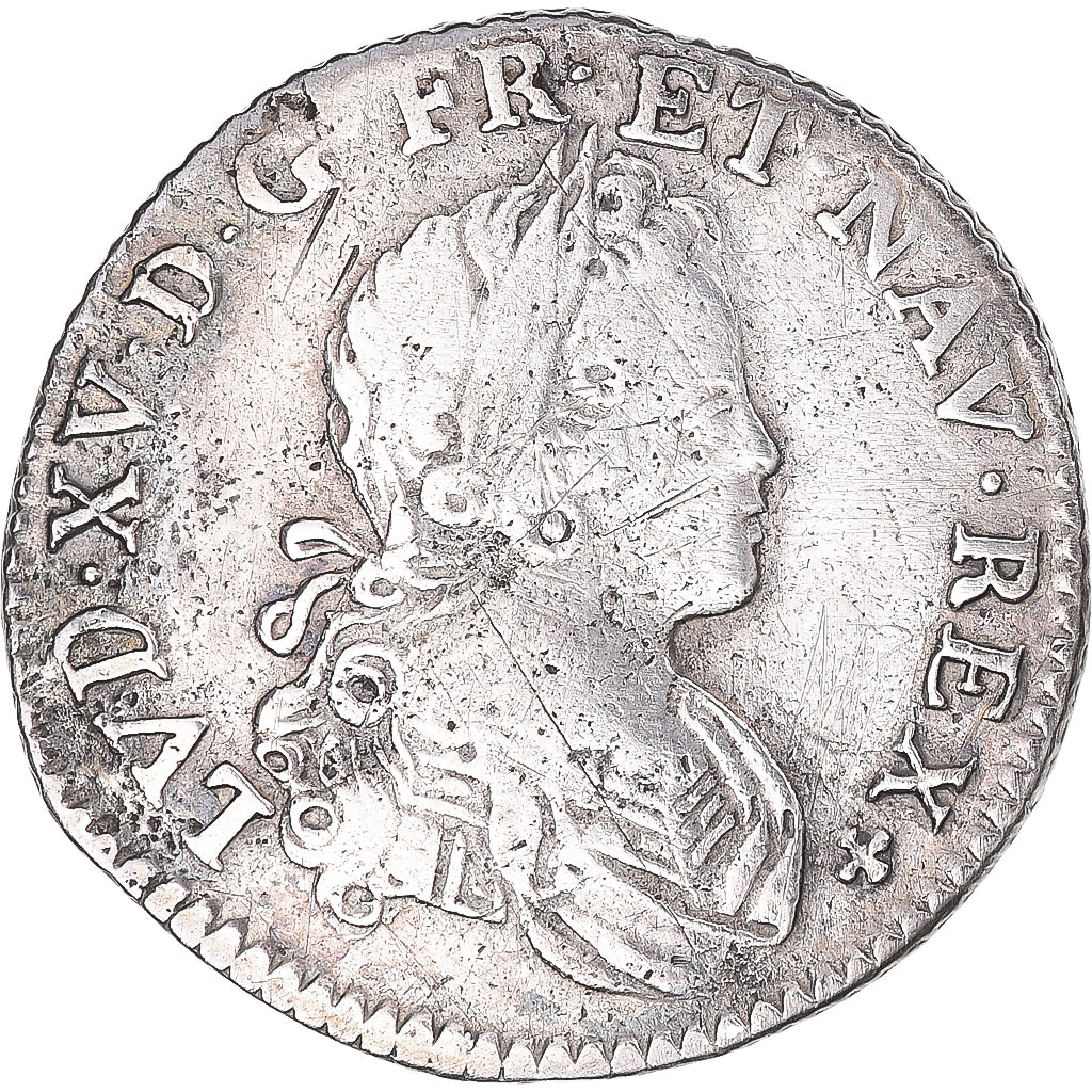 Munten, Frankrijk, Louis XV, 1/6 Écu (XX – S) de France-Navarre, 20 Sols, 1/6