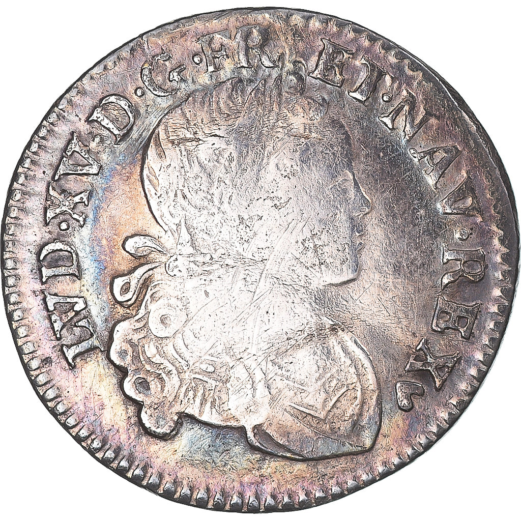 Moneda, Francia, Louis XV, 1/10 Écu de France-Navarre, 12 Sols, 1/10 ECU, 1718