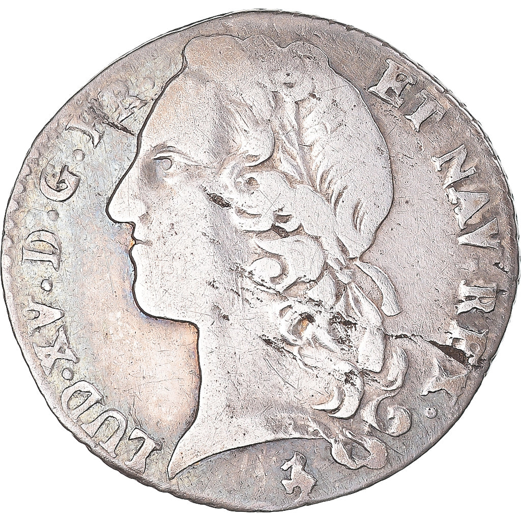 Munten, Frankrijk, Louis XV, 1/10 Écu au bandeau, 12 Sols, 1/10 ECU, 1768