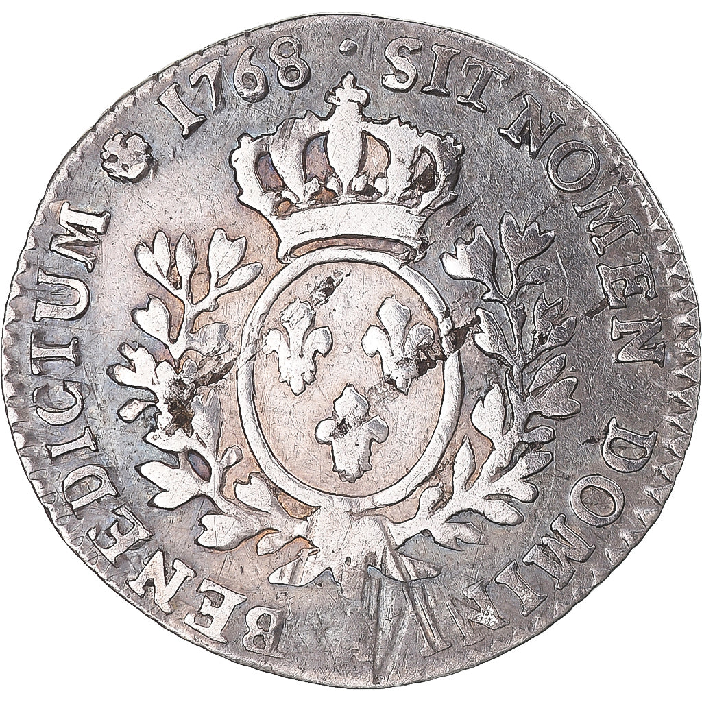 Munten, Frankrijk, Louis XV, 1/10 Écu au bandeau, 12 Sols, 1/10 ECU, 1768