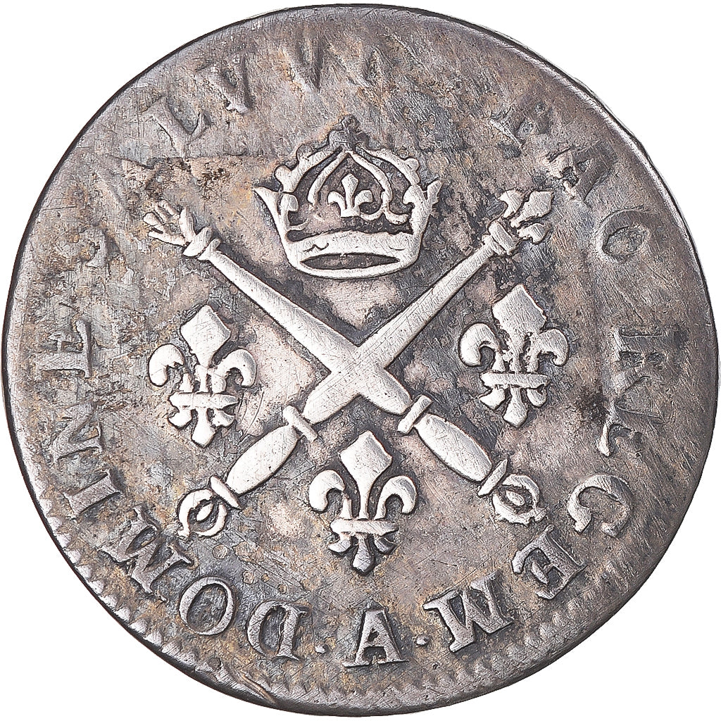 Monnaie, France, Louis XIV, 10 Sols aux insignes, 10 Sols-1/8 Ecu, 1704, Paris