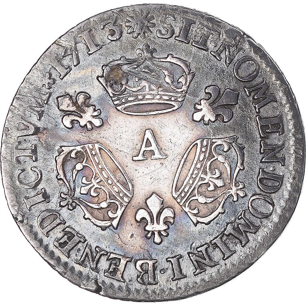 Monnaie, France, Louis XIV, 1/10 Écu aux 3 couronnes, 1/10 Ecu, 1713, Paris