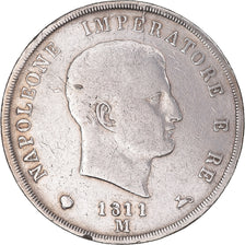 Munten, Italiaanse staten, KINGDOM OF NAPOLEON, Napoleon I, 5 Lire, 1811, Milan