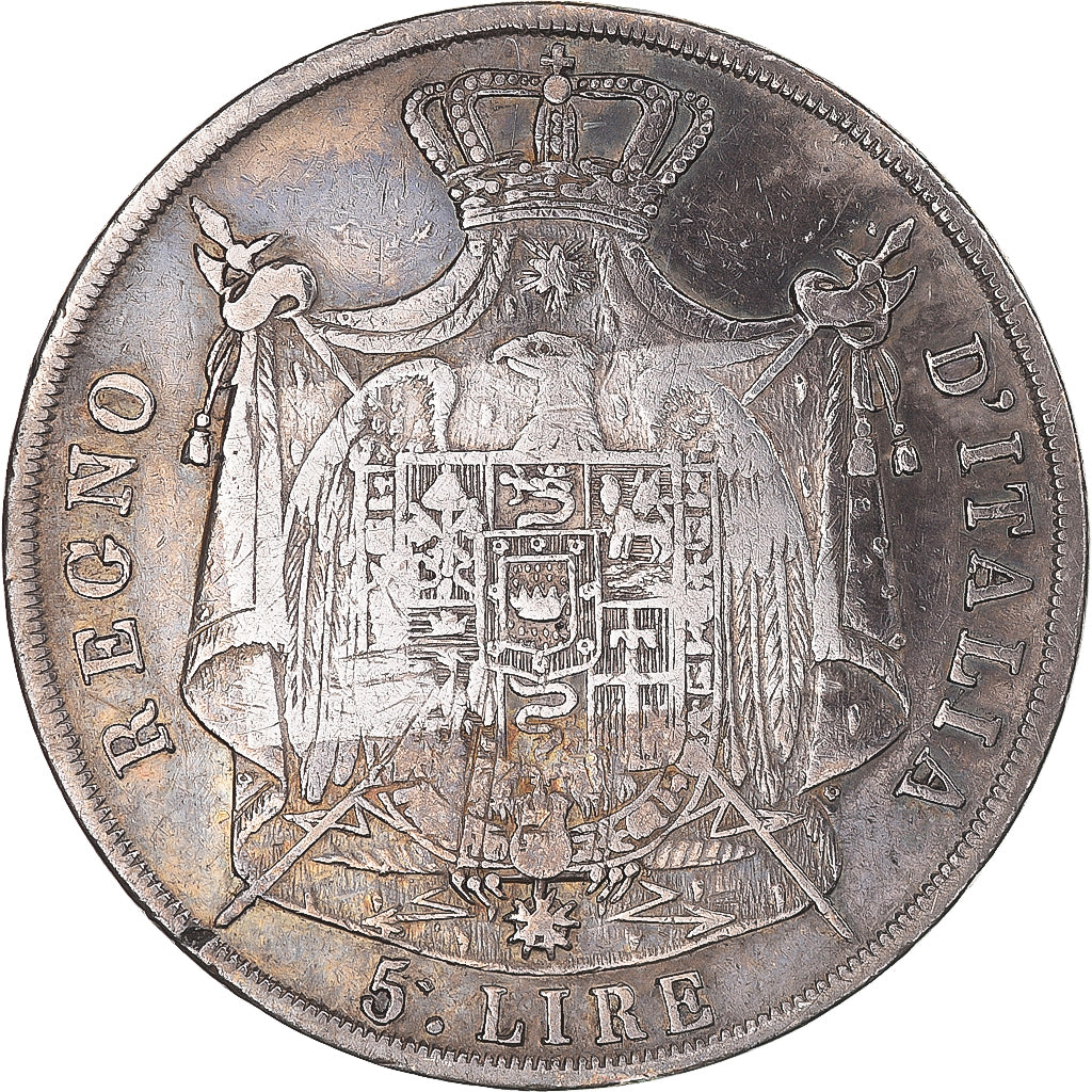 Munten, Italiaanse staten, KINGDOM OF NAPOLEON, Napoleon I, 5 Lire, 1811, Milan