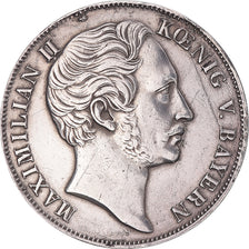 Moneda, Estados alemanes, BAVARIA, Maximilian II, 2 Gulden, 1855, Munich, MBC+