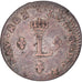 Moneda, Francia, Louis XV, Double sol (2 sous) en billon, 2 Sols, 1744