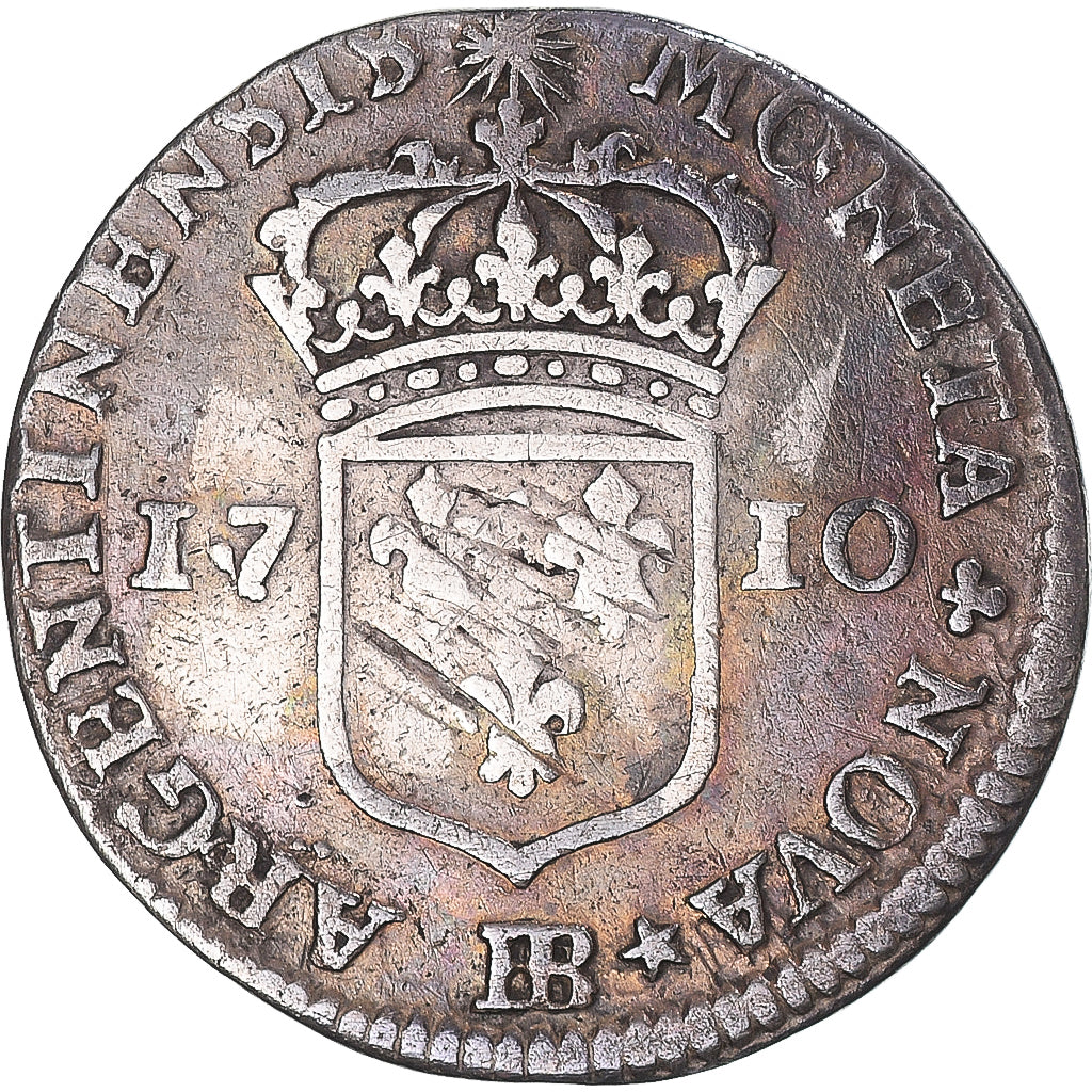 Münze, Frankreich, Louis XIV, 11 Sols de Strasbourg, 10 Sols-1/8 Ecu, 1710