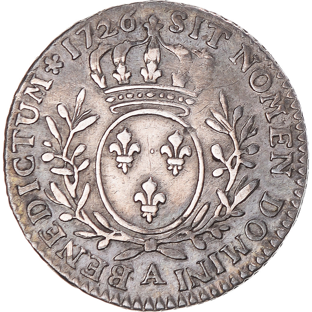 Moneda, Francia, Louis XV, 1/10 Écu aux branches d'olivier, 12 Sols, 1/10 ECU