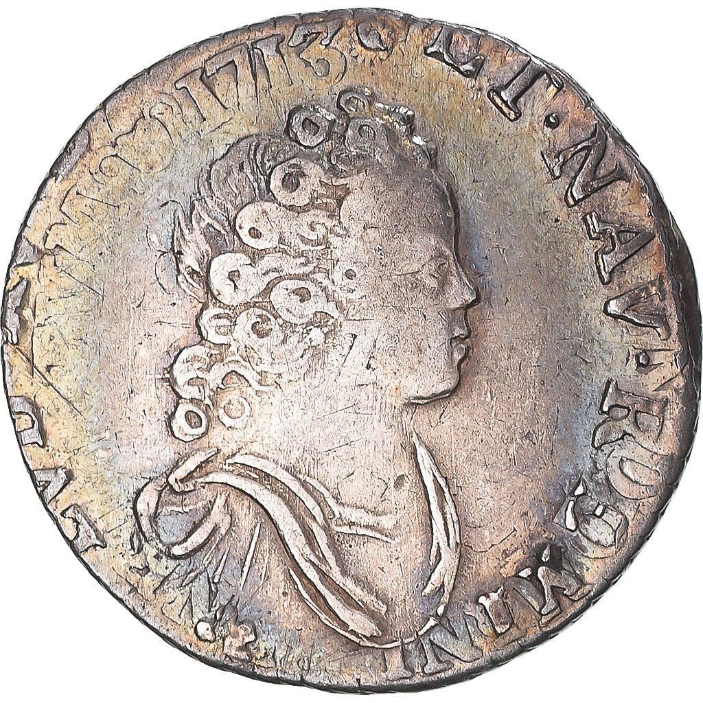Coin, France, Louis XV, 1/10 Écu vertugadin, Lille, EF(40-45), Silver