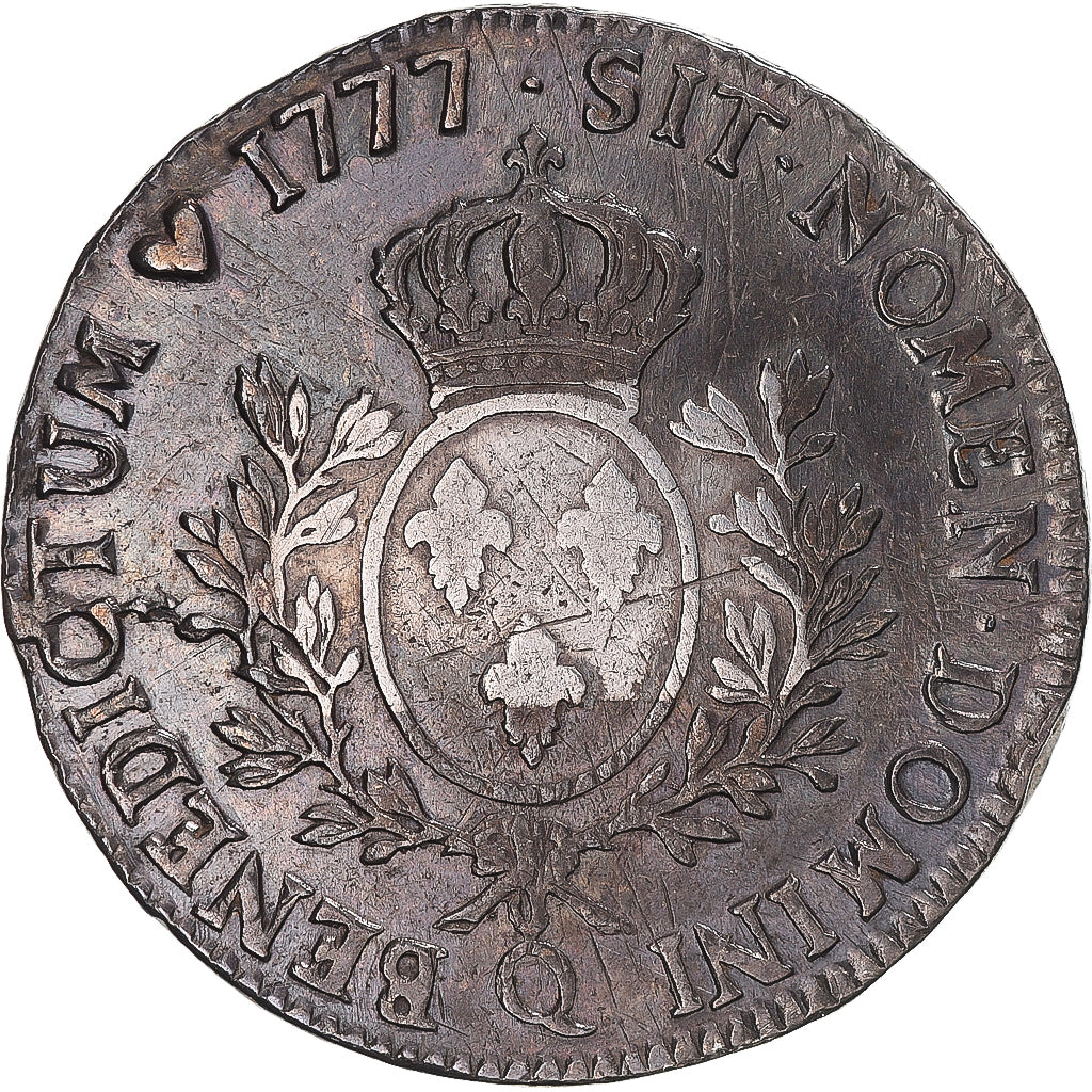 Monnaie, France, Louis XVI, Écu aux branches d'olivier, Ecu, 1777, Perpignan