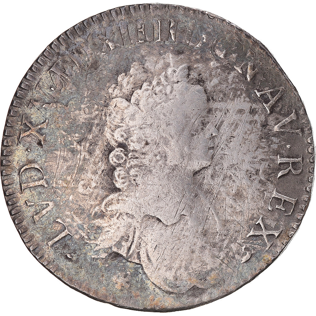 Monnaie, France, Louis XV, Ecu Vertugadin, 1718, réformé, TB, Argent