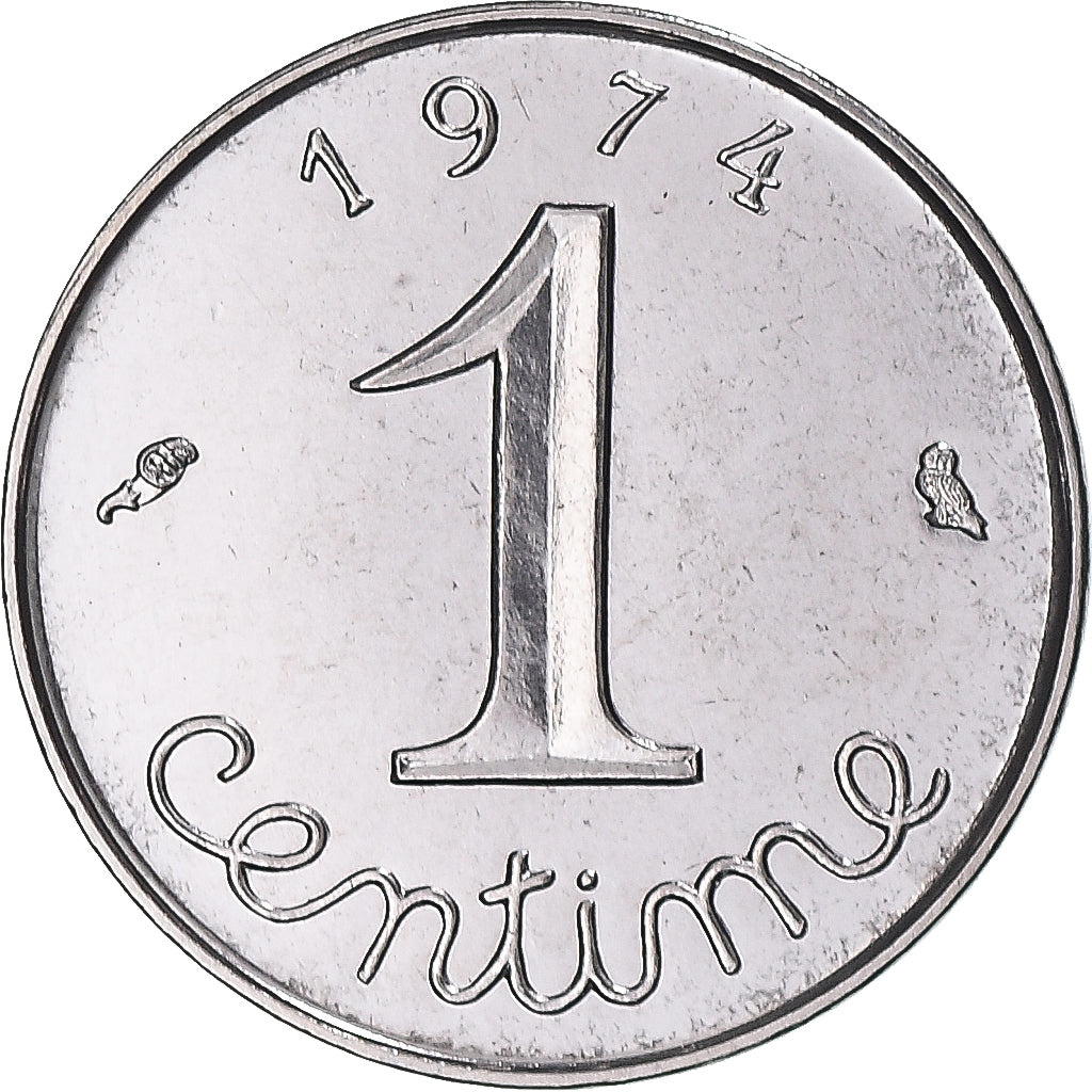 Coin, France, Épi, Centime, 1974, Paris, MS(65-70), Stainless Steel, KM:928
