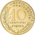Munten, Frankrijk, Marianne, 10 Centimes, 1974, Paris, FDC, Aluminum-Bronze