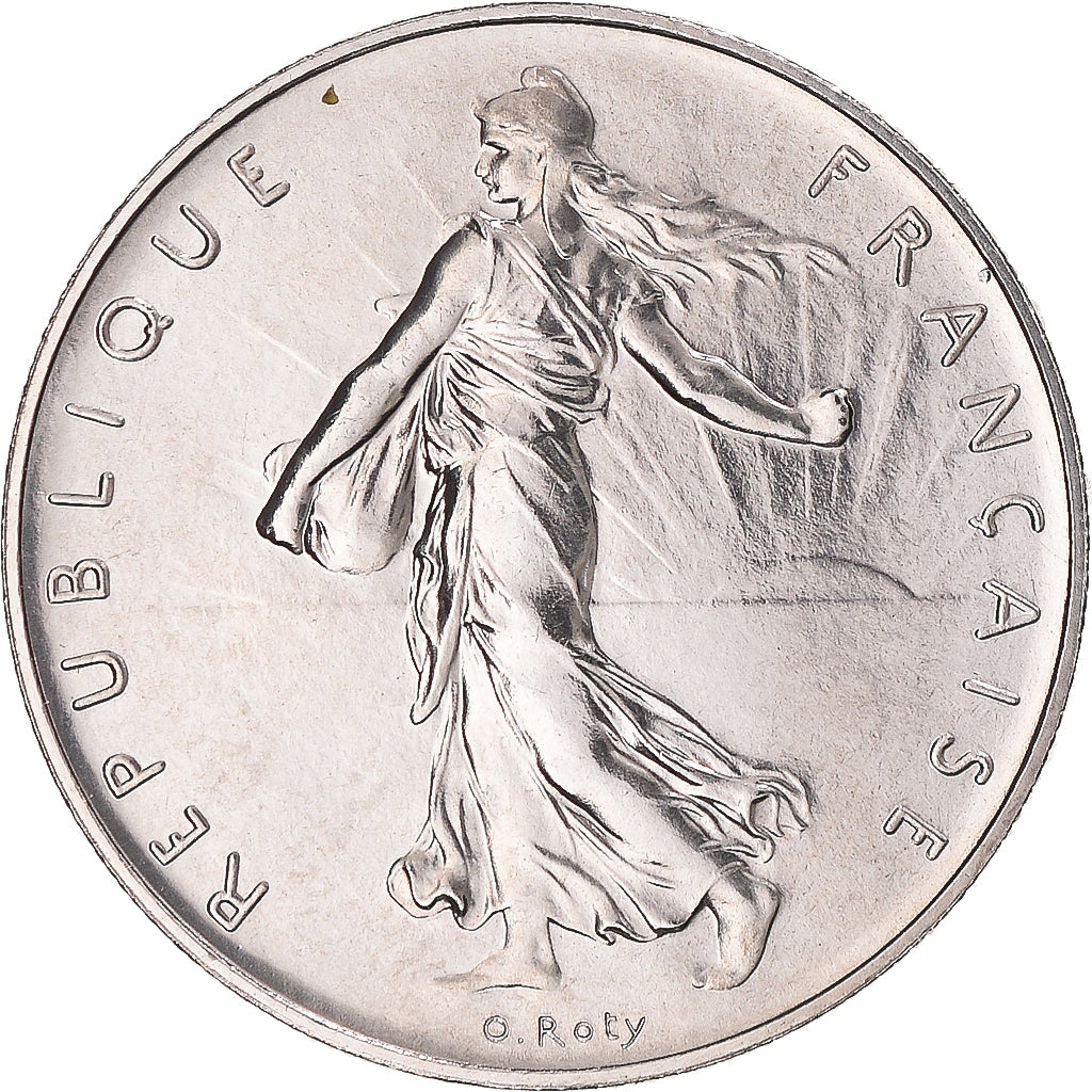 Moneta, Francia, Semeuse, Franc, 1974, Paris, FDC, Nichel, KM:925.1, Gadoury:474