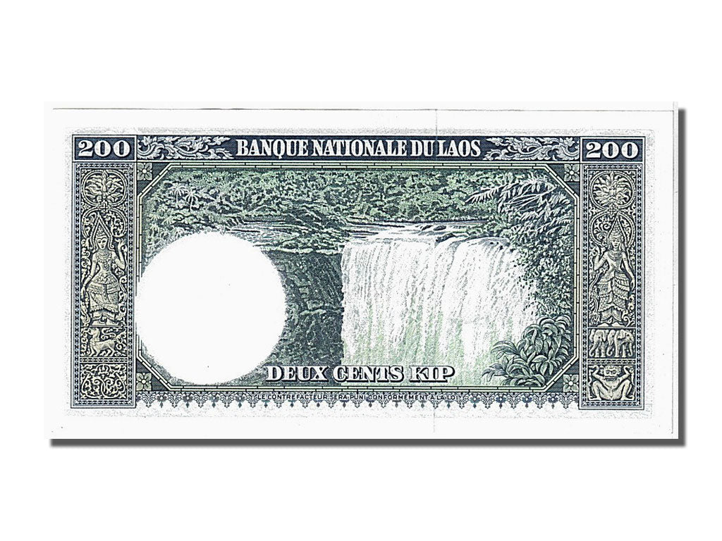 Geldschein, Lao, 200 Kip, 1963, UNZ