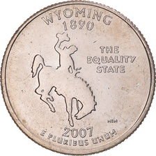 Monnaie, États-Unis, Wyoming, Quarter, 2007, U.S. Mint, Philadelphie, FDC