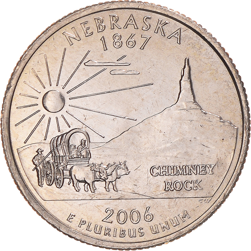 Coin, United States, Nebraska, Quarter, 2006, U.S. Mint, Philadelphia