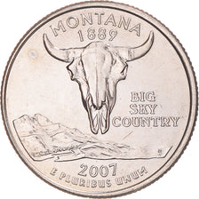 Moneta, Stati Uniti, Montana, Quarter, 2007, U.S. Mint, Denver, FDC, Rame