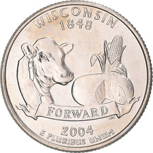 Coin, United States, Wisconsin, Quarter, 2004, U.S. Mint, Denver, MS(65-70)