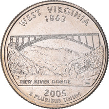 Coin, United States, West Virginia, Quarter, 2005, U.S. Mint, Philadelphia