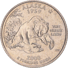 Moneda, Estados Unidos, Alaska, Quarter, 2008, U.S. Mint, Denver, FDC, Cobre -