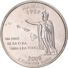Munten, Verenigde Staten, Hawaii, Quarter, 2008, U.S. Mint, Denver, FDC