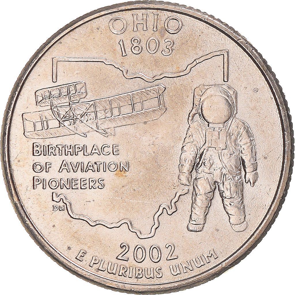 Monnaie, États-Unis, Ohio, Quarter, 2002, U.S. Mint, Philadelphie, FDC