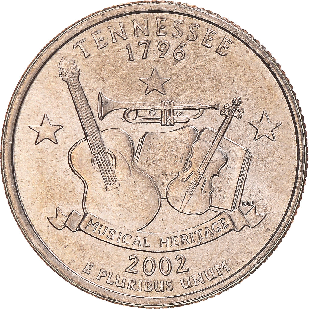 Moneta, Stati Uniti, Tennessee, Quarter, 2002, U.S. Mint, Philadelphia, FDC