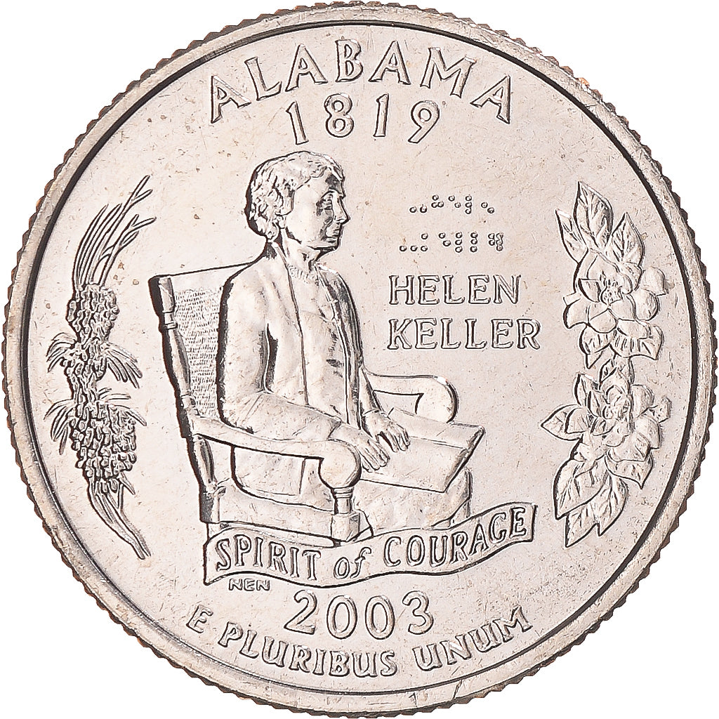 Monnaie, États-Unis, Alabama, Quarter, 2003, U.S. Mint, Philadelphie, FDC
