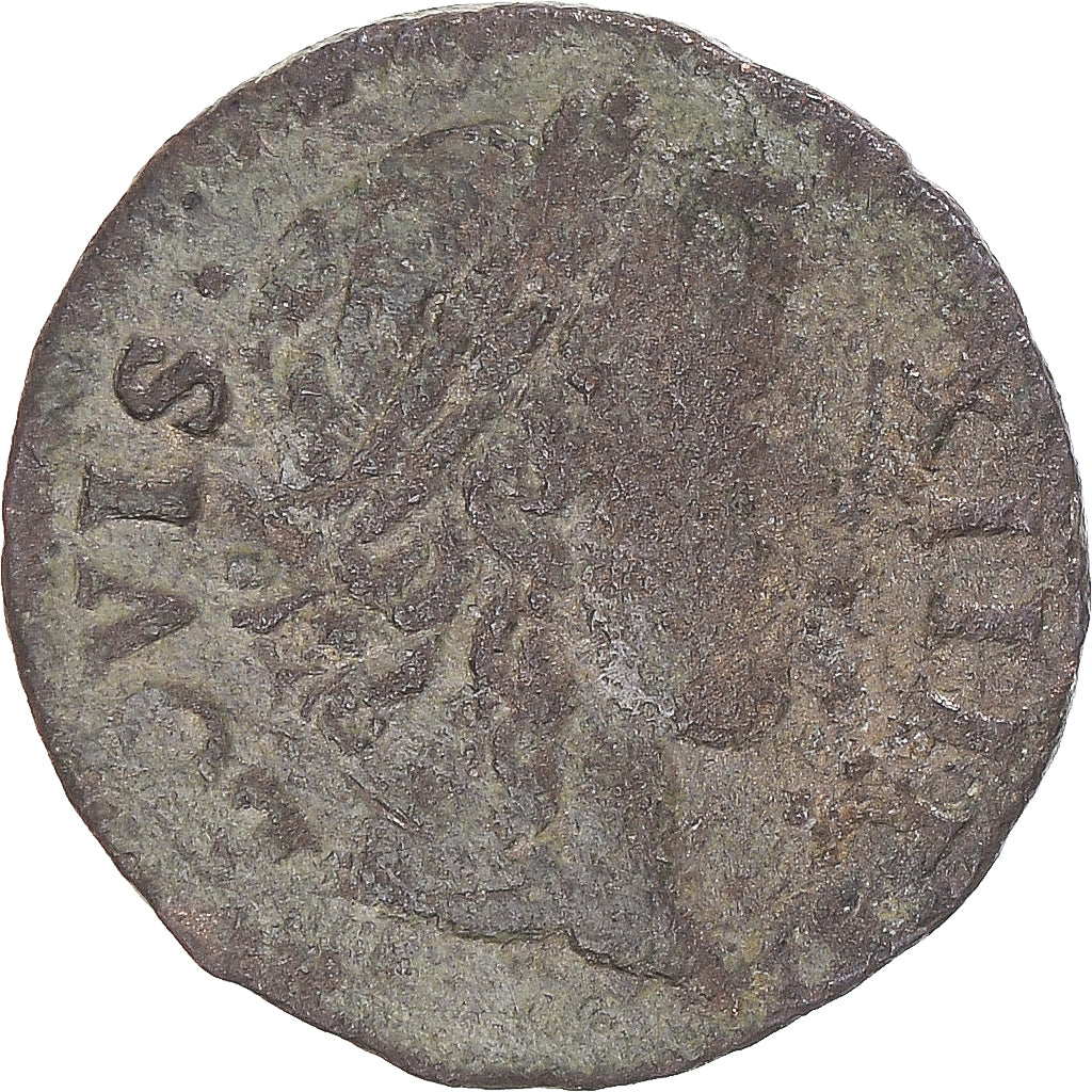 Münze, Frankreich, Louis XIV, Denier Tournois, 1649, Paris, S+, Kupfer, KM:167