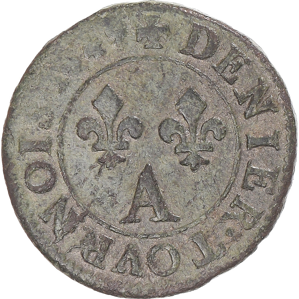 Münze, Frankreich, Louis XIV, Denier Tournois, 1649, Paris, S+, Kupfer, KM:167