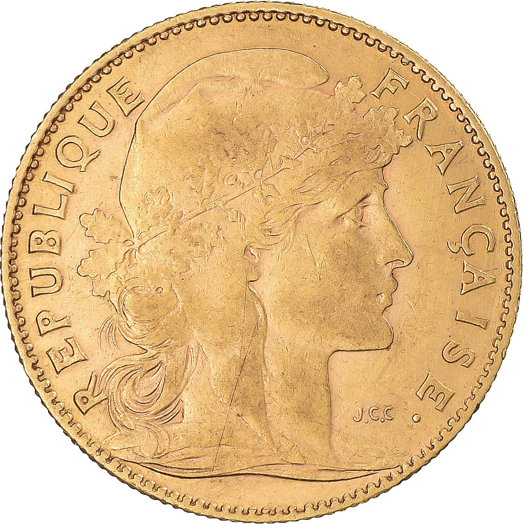 Coin, France, Marianne, 10 Francs, 1907, Paris, EF(40-45), Gold, KM:846