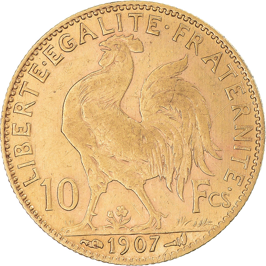 Coin, France, Marianne, 10 Francs, 1907, Paris, EF(40-45), Gold, KM:846