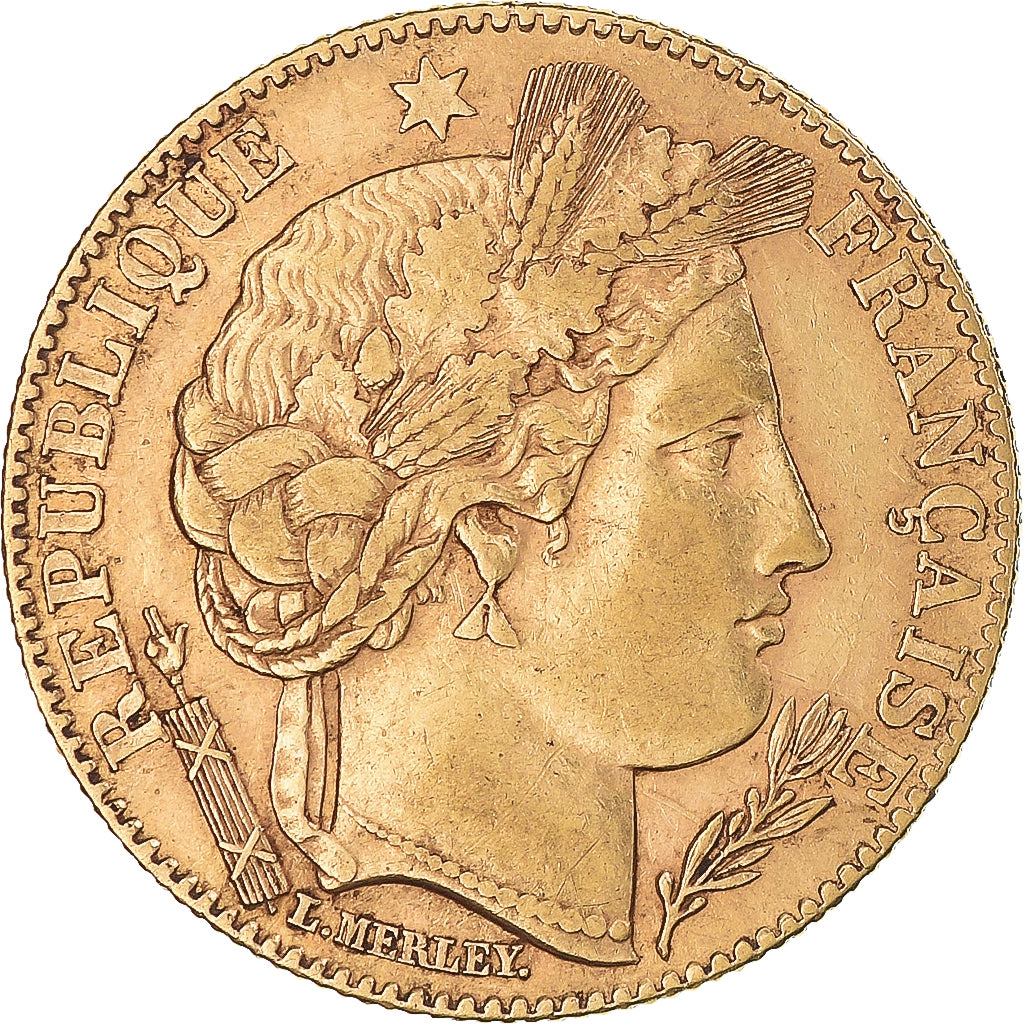 Coin, France, Cérès, 10 Francs, 1899, Paris, EF(40-45), Gold, KM:830
