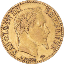 Munten, Frankrijk, Napoleon III, 10 Francs, 1866, Strasbourg, Large BB, ZF
