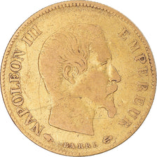 Munten, Frankrijk, Napoleon III, 10 Francs, 1860, Paris, Main, FR+, Goud