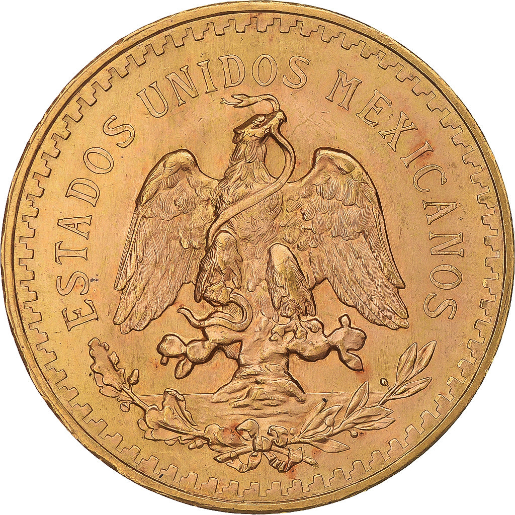 Moneda, México, 50 Pesos, 1945, Mexico City, EBC, Oro, KM:481