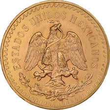 Moneda, México, 50 Pesos, 1945, Mexico City, EBC, Oro, KM:481