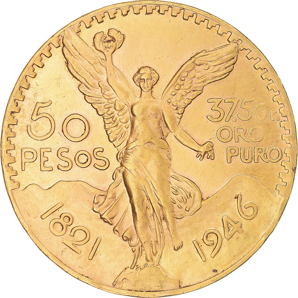 Moneda, México, 50 Pesos, 1946, Mexico City, EBC+, Oro, KM:481