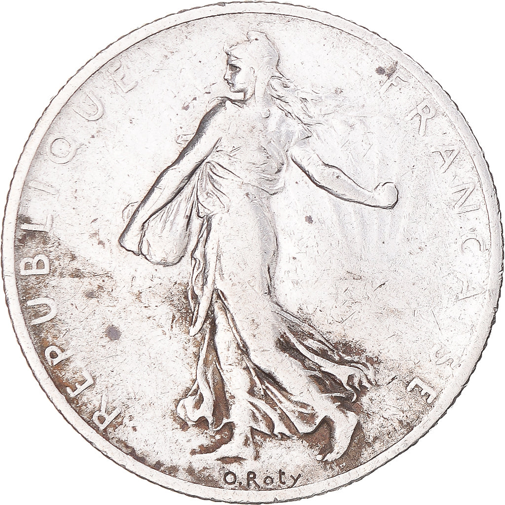 Moneta, Francia, Semeuse, 2 Francs, 1905, Paris, MB, Argento, KM:845.1